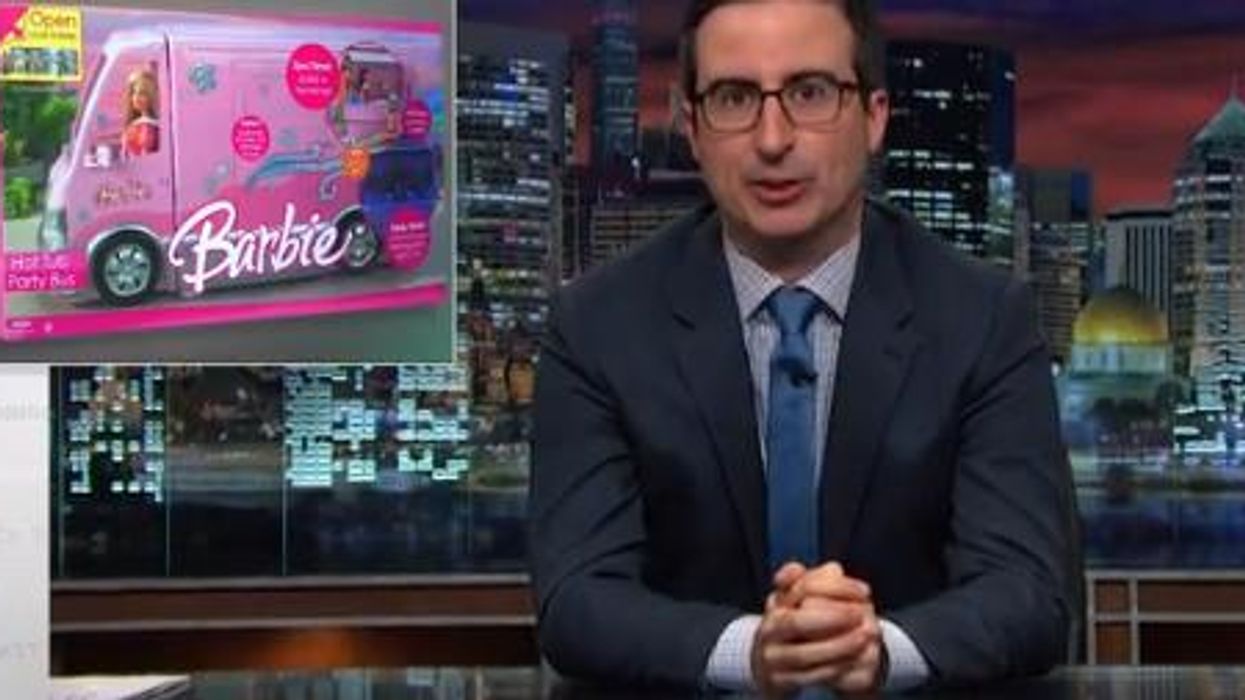 John Oliver took on Labour's pink bus and it was really quite wonderful