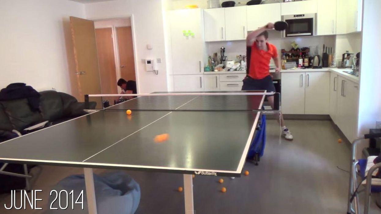 Complete novice plays table tennis every day for a year, becomes awesome