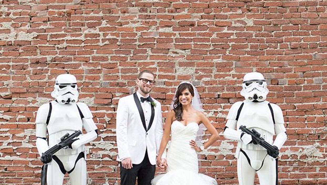 What it looks like when you invite Stormtroopers to your wedding