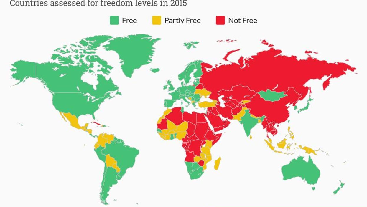 These are the least free countries in the world