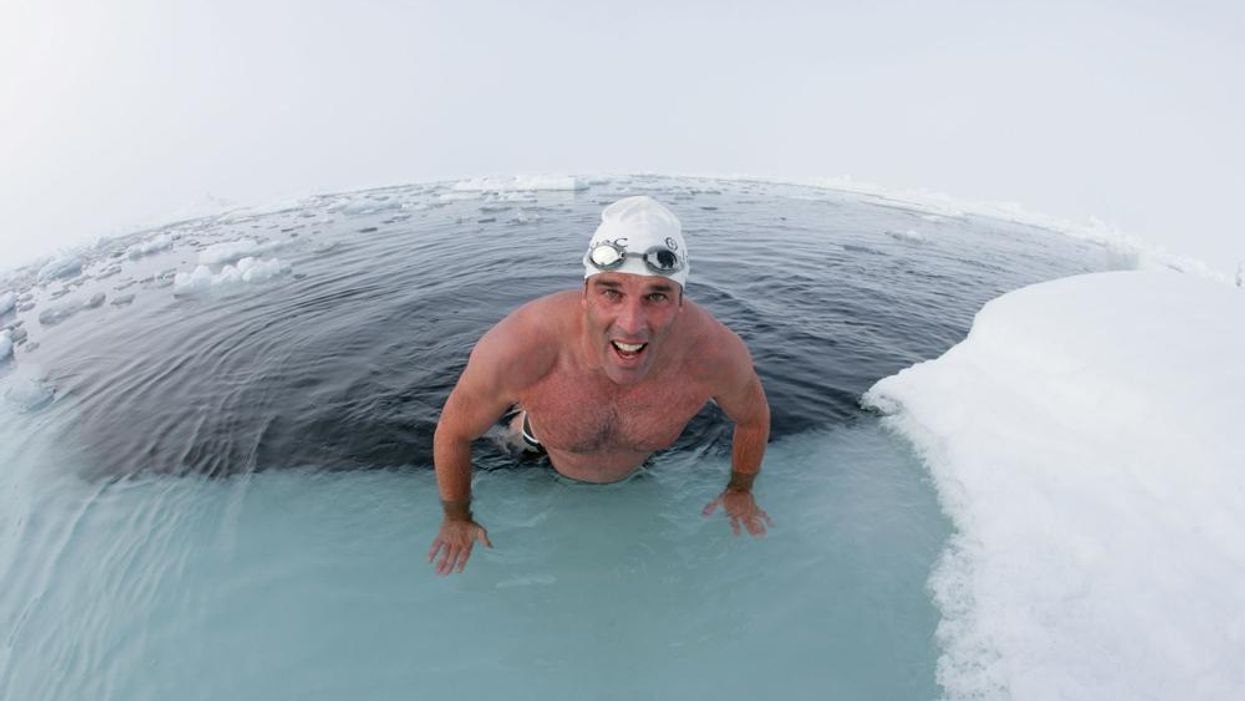 This man is about to embark on the most dangerous swim ever