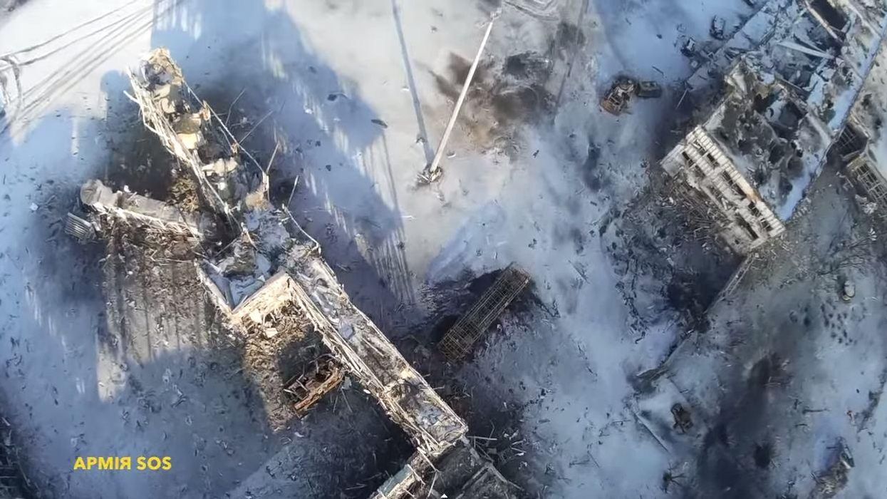Shocking drone footage shows state of Donetsk airport after a year of war