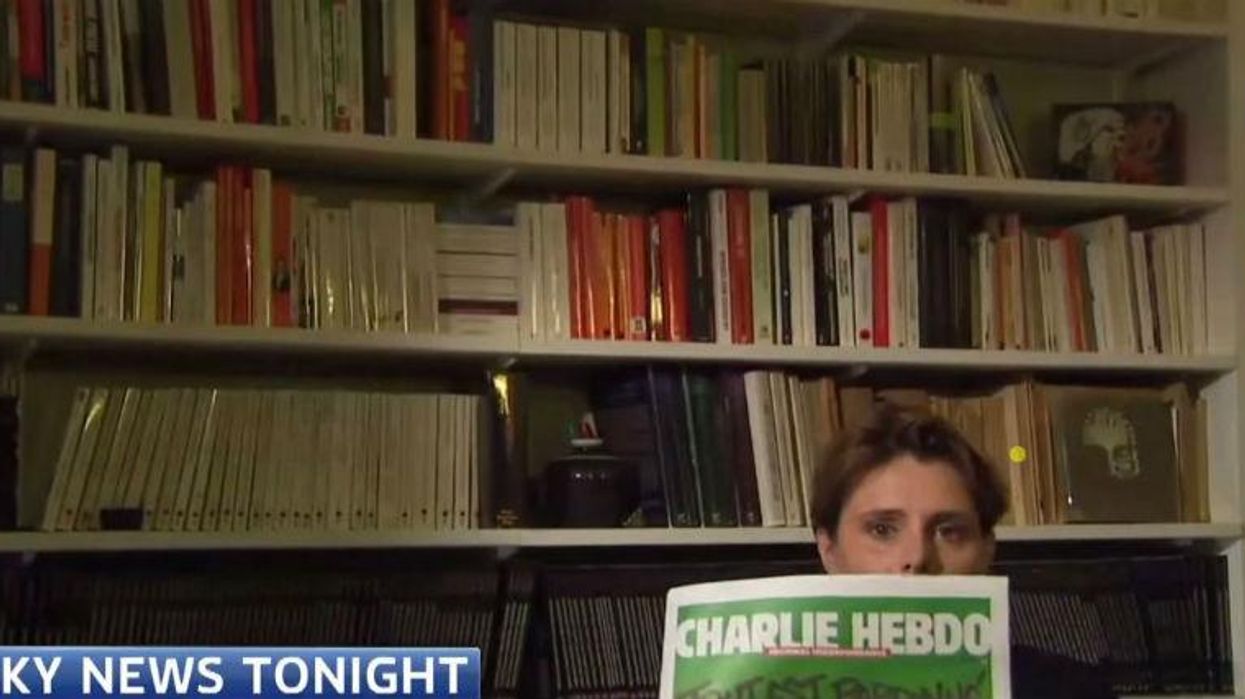 What happens when you try to show the Charlie Hebdo cover on Sky News