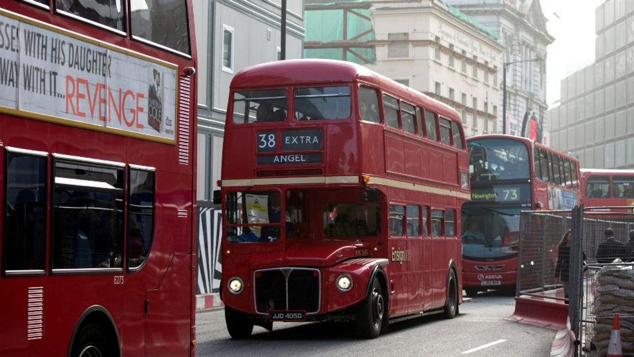 Pollution in London was much lower yesterday and the bus strike is why