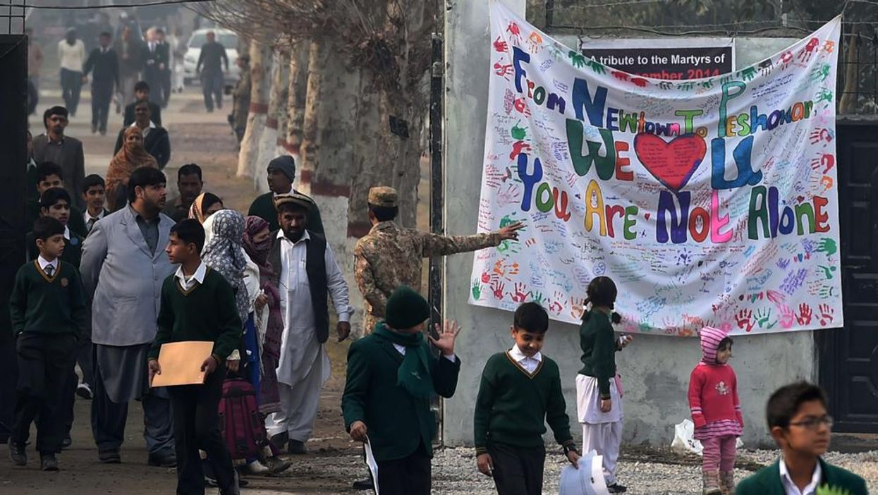 In pictures: Peshawar children return to school after Taliban massacre