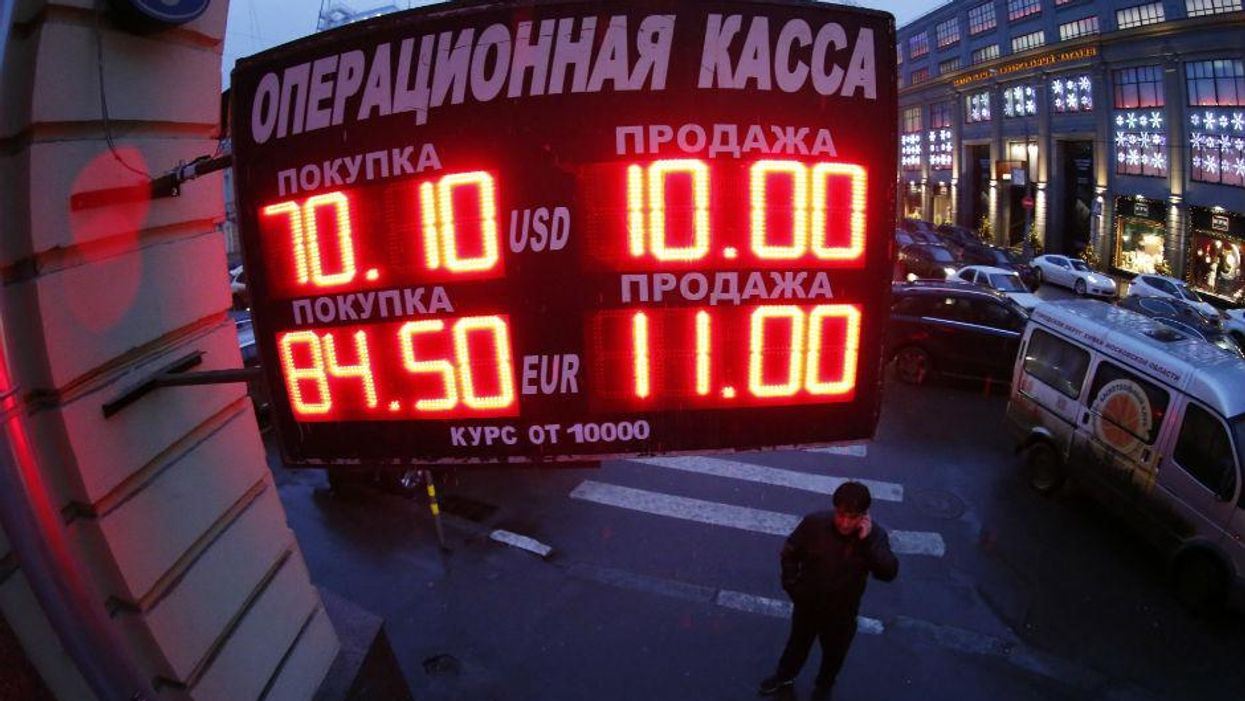 This is what's happened to the Russian rouble
