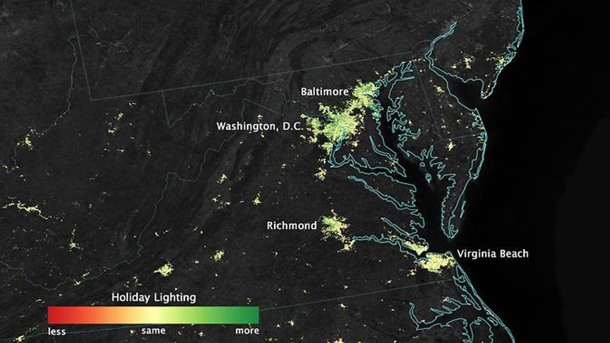 Christmas is officially visible from space