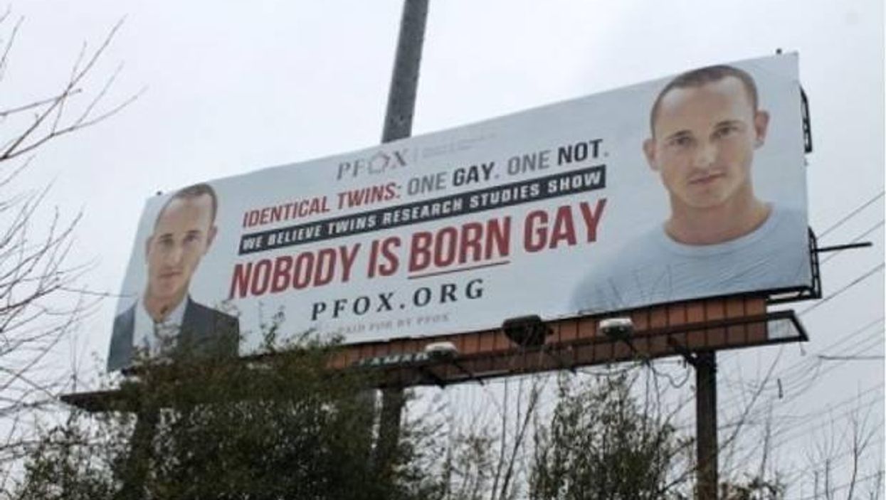 Model used in anti-gay billboard not a twin, actually gay