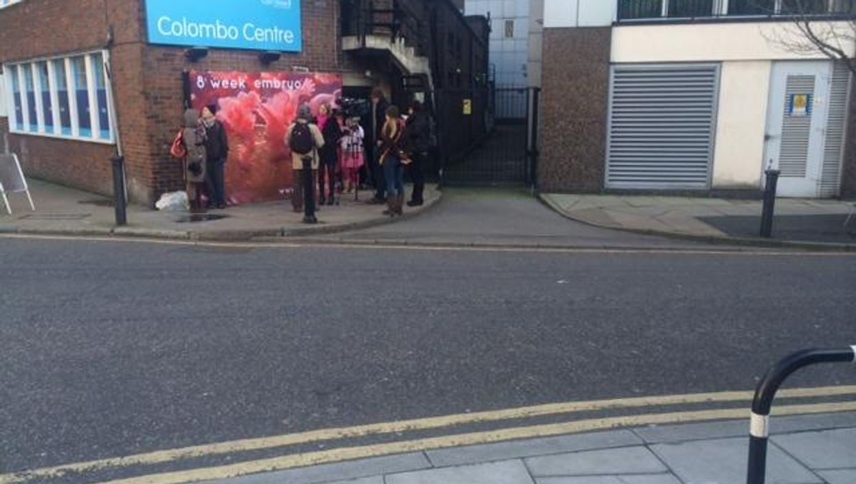 Welcome to possibly the world's most polite abortion counter-protest