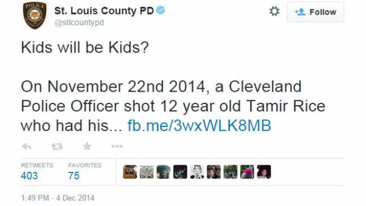 This tweet was sent from a verified police account