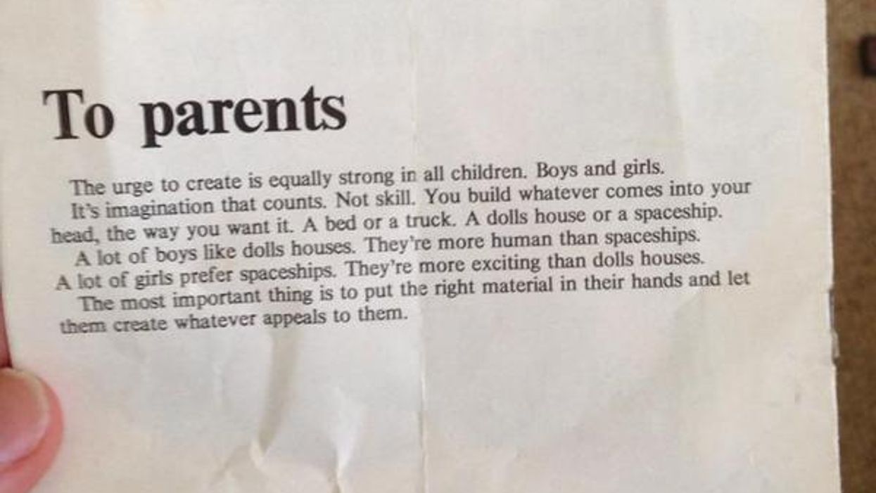 That powerful Lego letter to parents from the 1970s? It's real