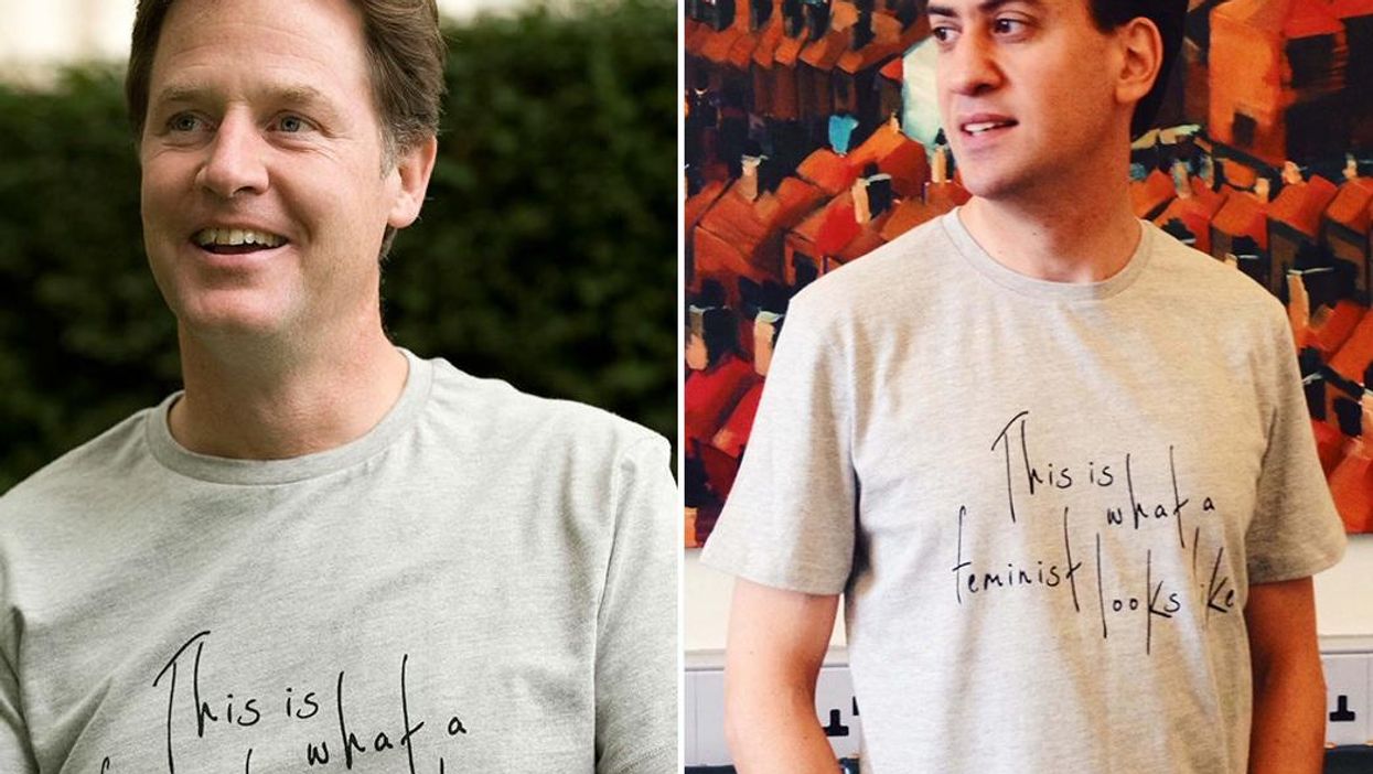 For some reason David Cameron refused to wear a pro-feminist T-shirt