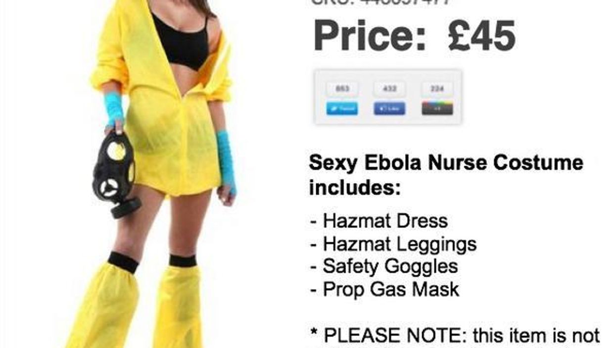 Are people really trying to sell a 'Sexy Ebola nurse' outfit for Halloween?