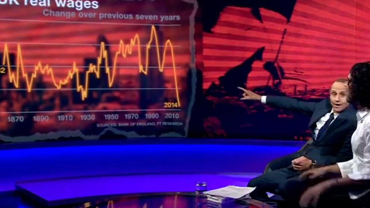 People are now trolling Russell Brand by tweeting graphs at him