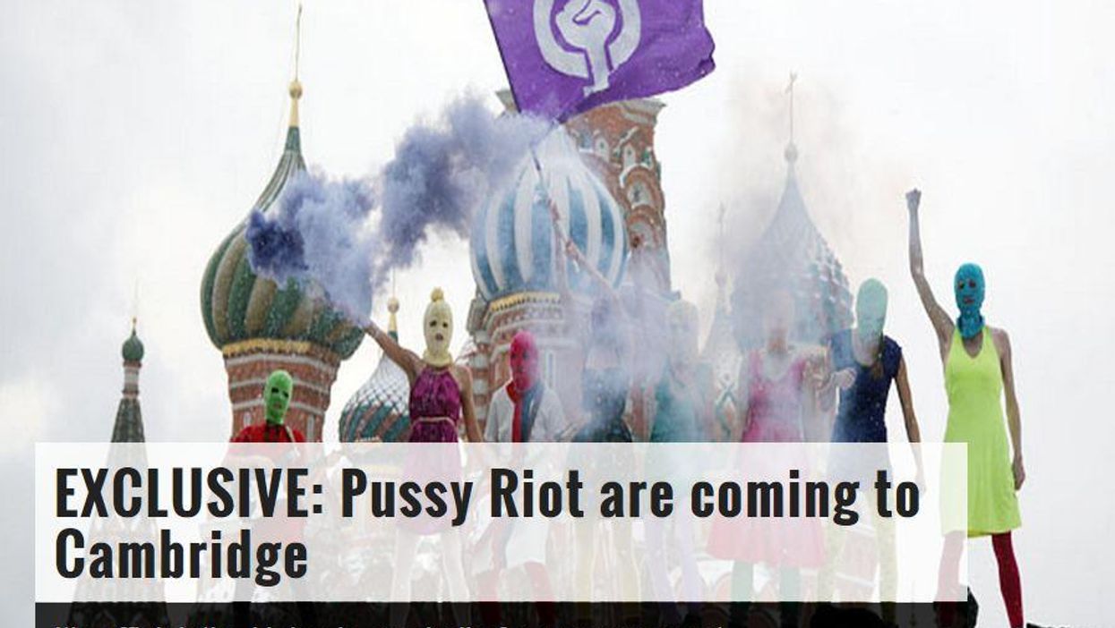 Students are getting a little bit too excited about Pussy Riot's visit