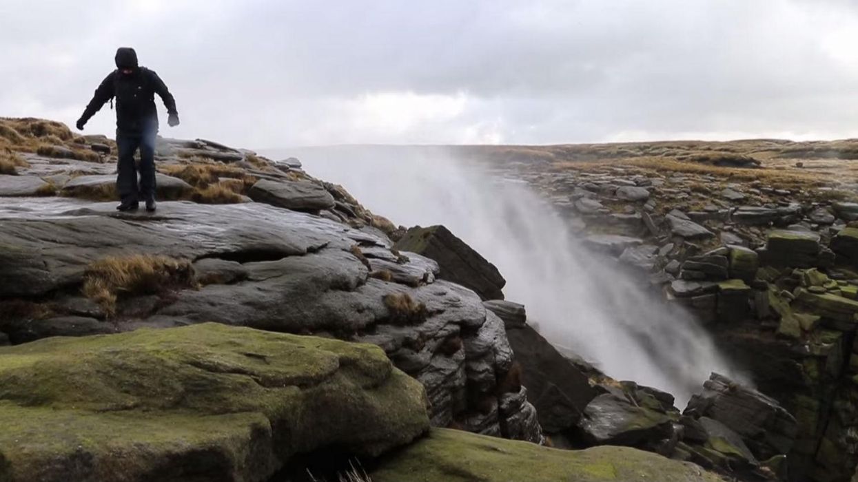 Watch a waterfall stop being a waterfall