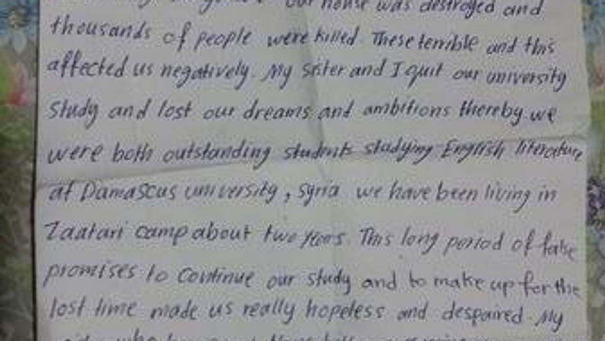 Everyone should read this heart-breaking letter from a Syrian refugee