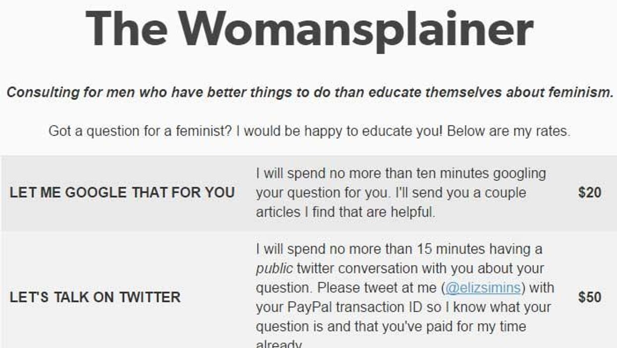 New service will search for questions about feminism - for a price