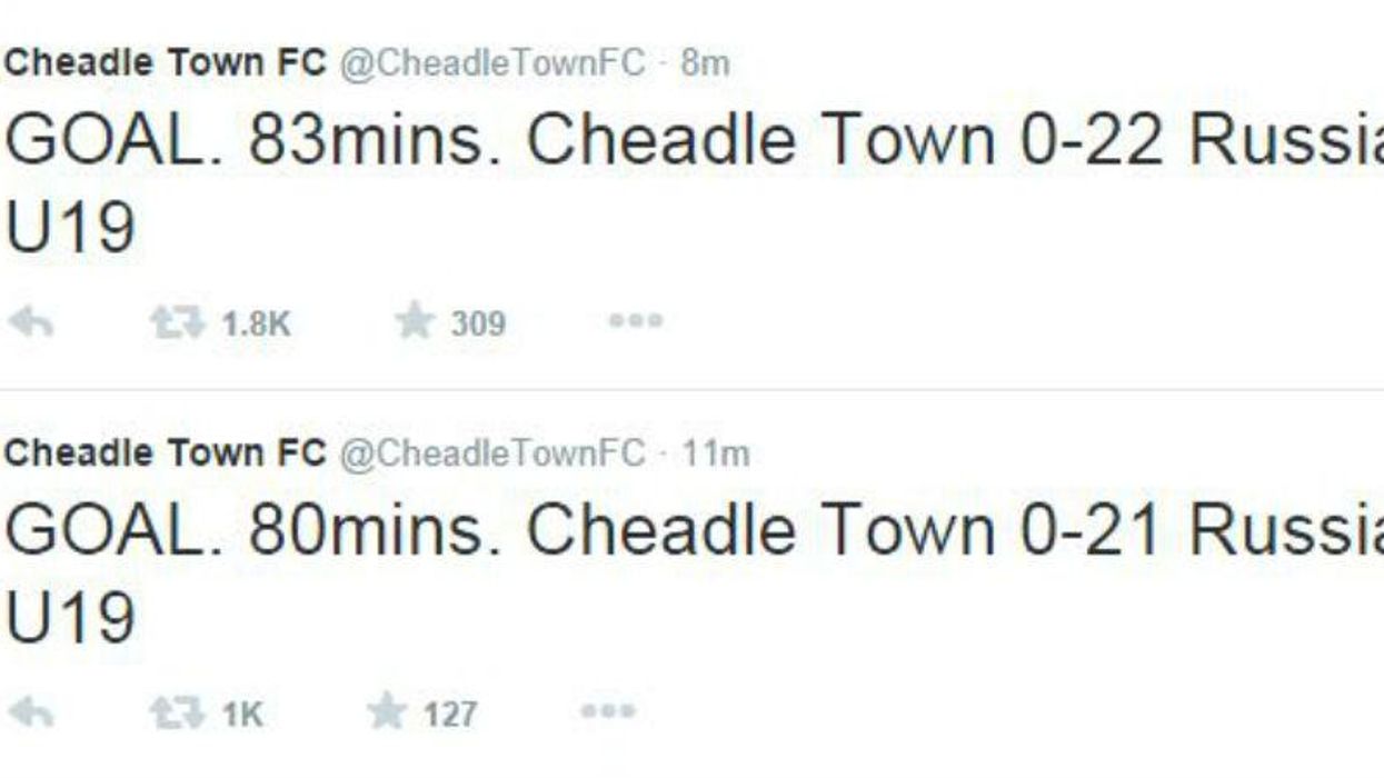 An English football team just lost 22-0 to the Russia U19s