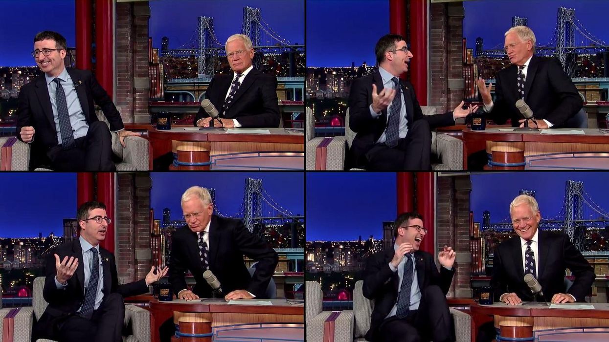 John Oliver tries to explain English 'soccer' to a confused David Letterman