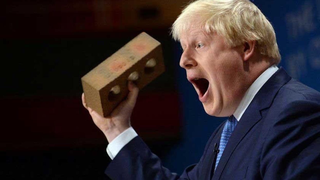 Just Boris Johnson talking to a brick, NBD