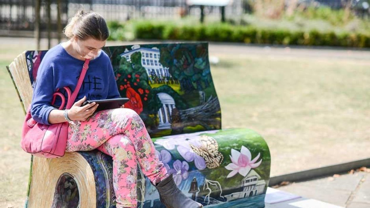 These exquisite book benches are going up for auction