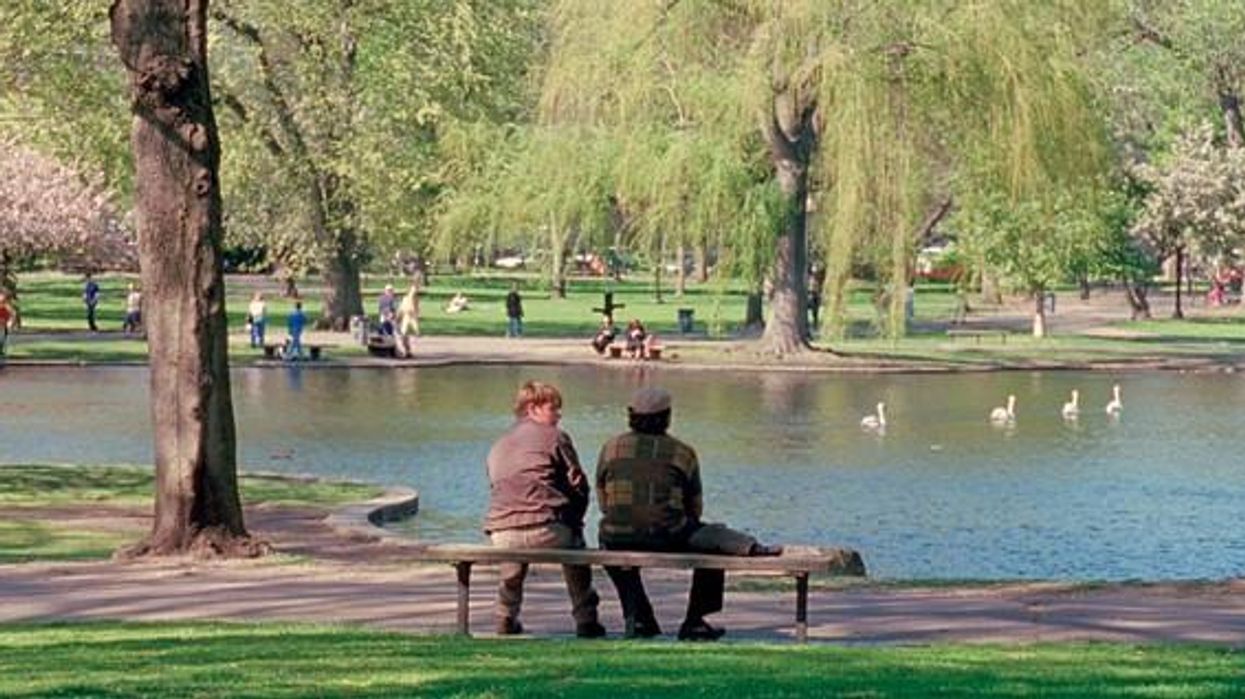 There's a petition to put a bronze statue of Robin Williams on this bench