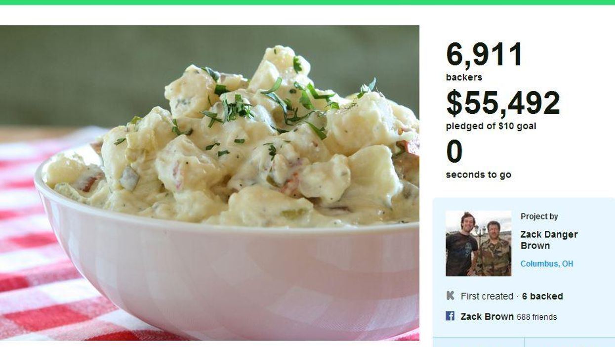 This man raised $55,492 on Kickstarter... to make potato salad
