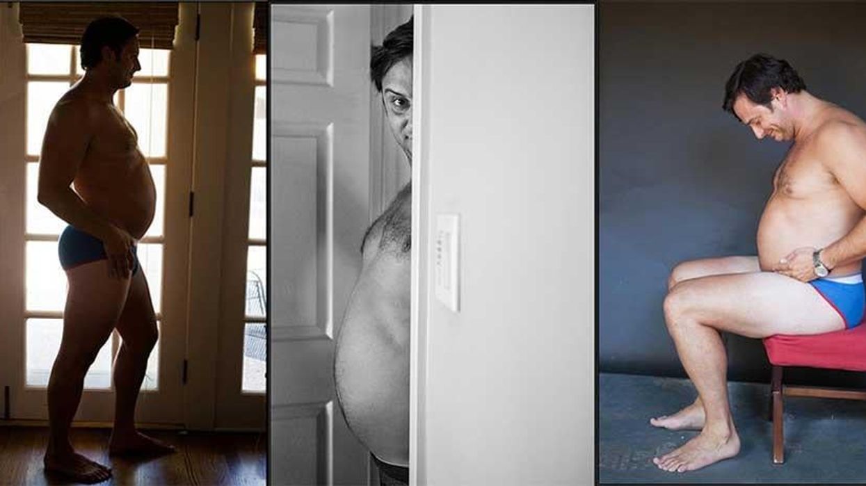 Woman didn't want maternity pictures, so her husband did them instead