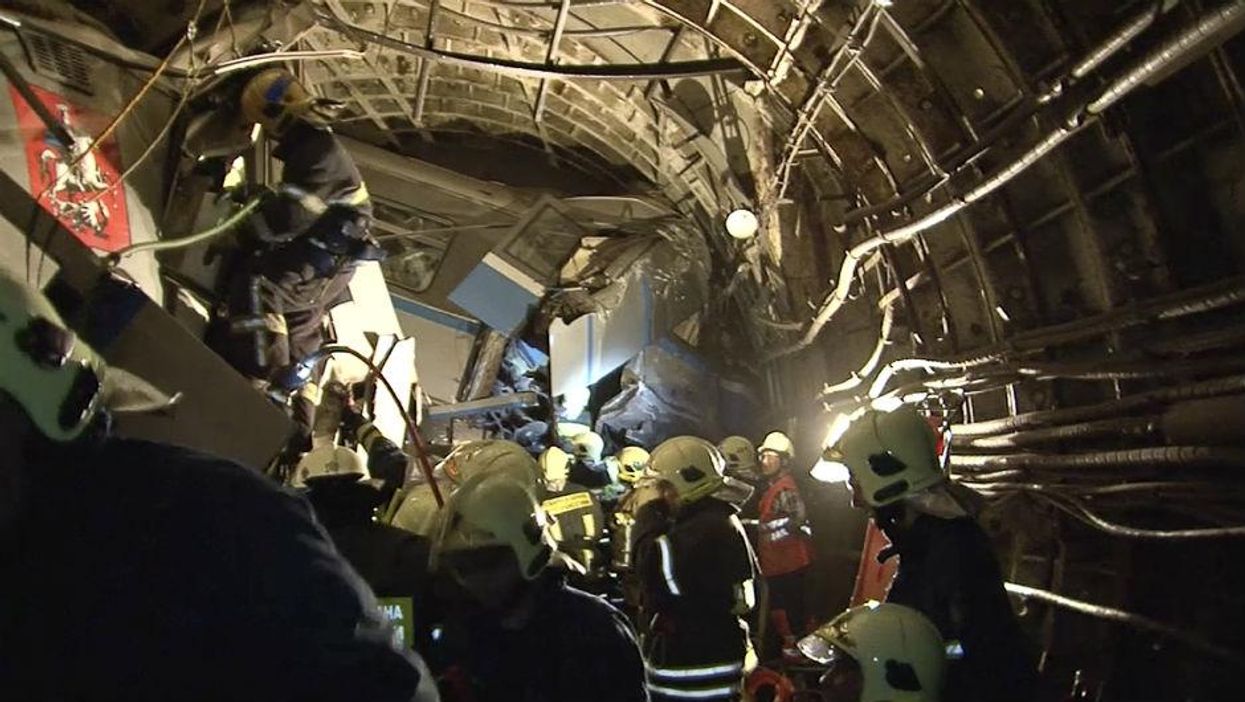 Two arrested as Moscow metro crash leaves 22 dead