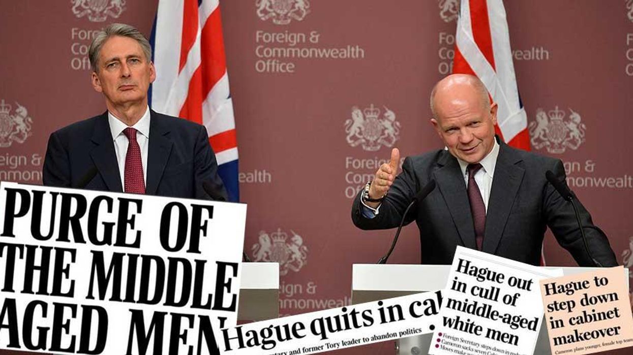 Middle-aged white man Hague replaced by middle-aged white man Hammond