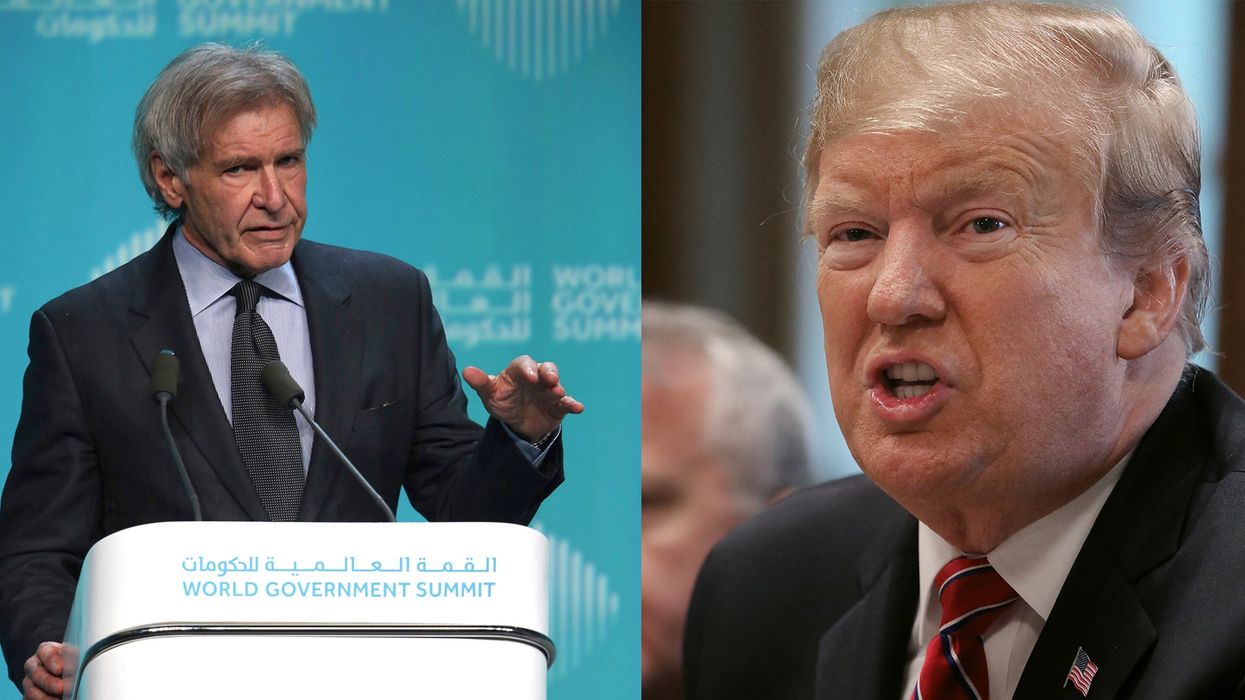 Harrison Ford takes aim at Trump and other world leaders for their denial of climate change