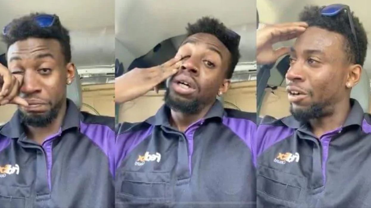 FedEx delivery driver breaks down as he describes being called the N-word and spat on at work