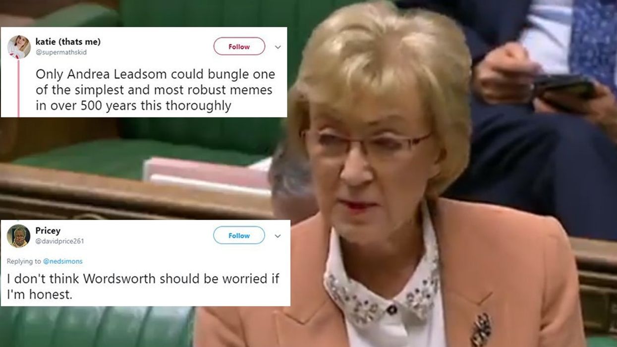 Andrea Leadsom started the Brexit debate with a Valentine's Day rhyme and everyone is groaning