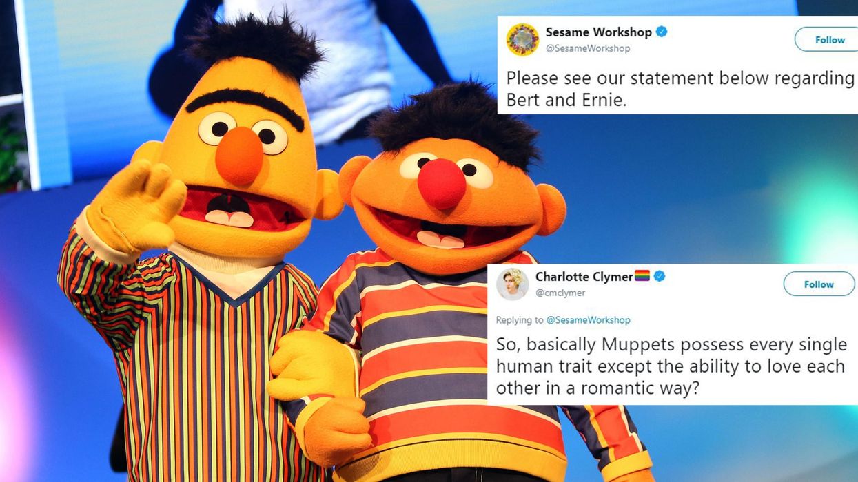 Sesame Street disputed a writers claim that Bert and Ernie are gay and Twitter isn't happy