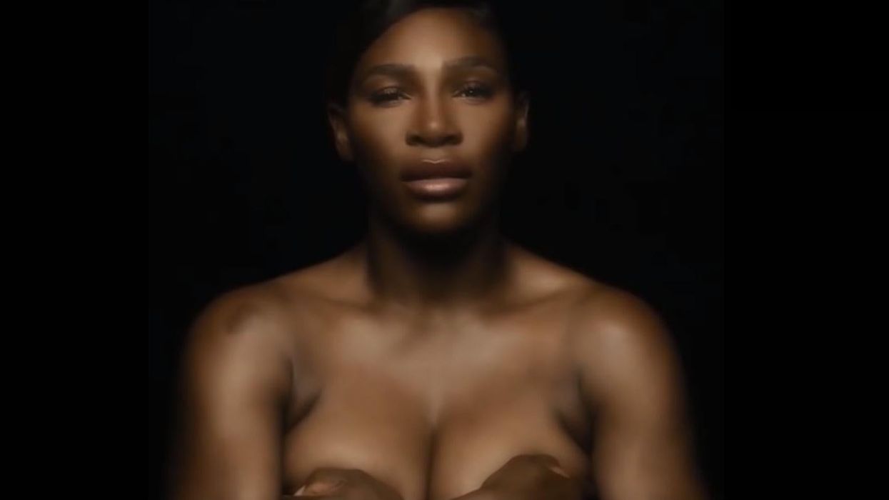 Serena Williams goes topless and sings 'I Touch Myself' to raise awareness for breast cancer