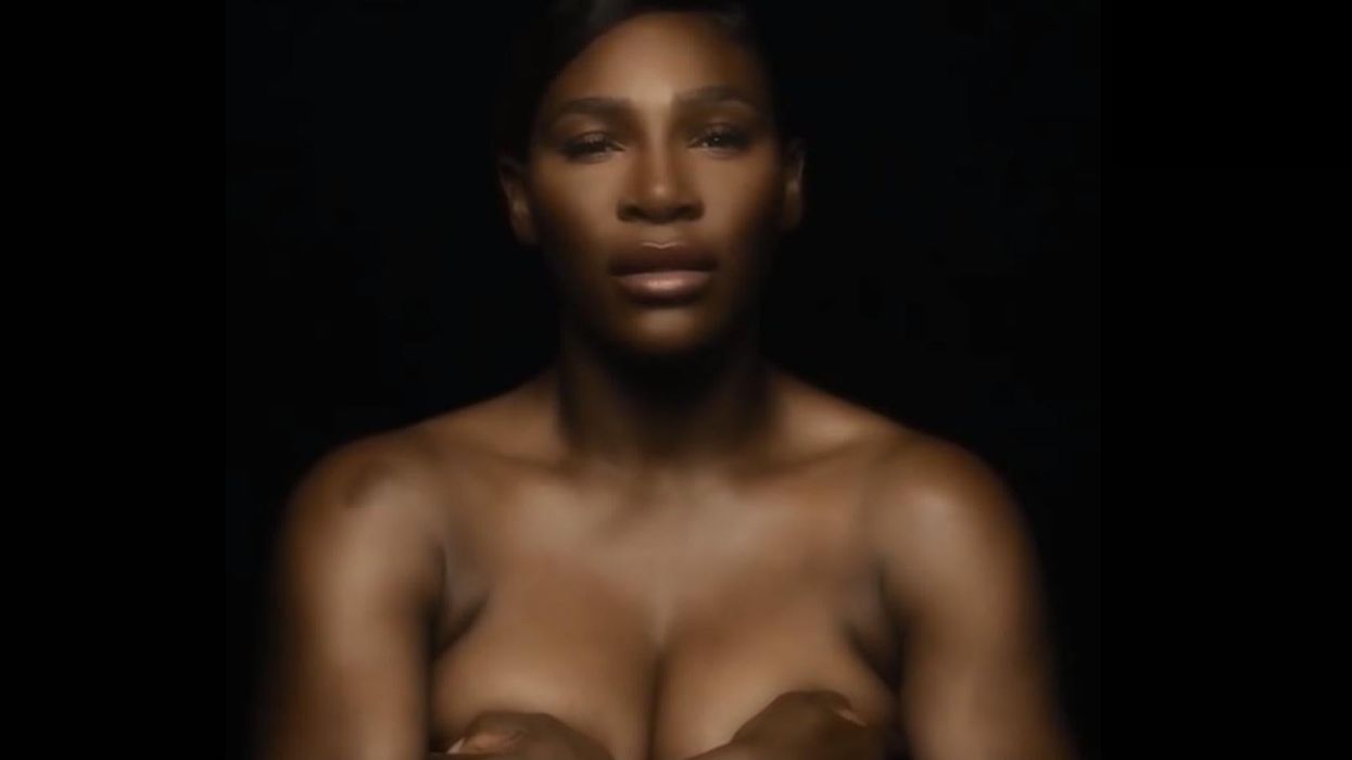Serena Williams goes topless and sings 'I Touch Myself' to raise awareness for breast cancer