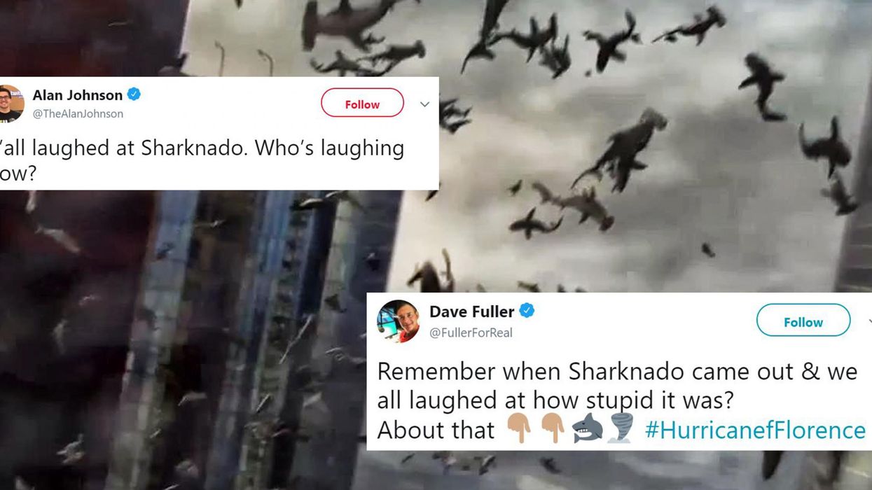 Hurricane Florence: False image claims that storm is a real-life Sharknado