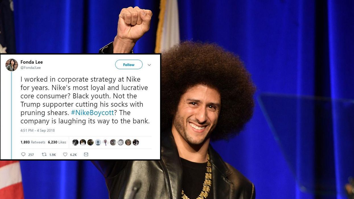 Woman takes down conservatives chopping up their Nike merchandise in the best possible way