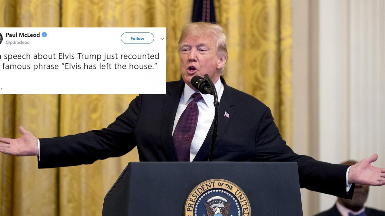 Donald Trump managed to get Elvis Presley's most famous catchphrase spectacularly wrong