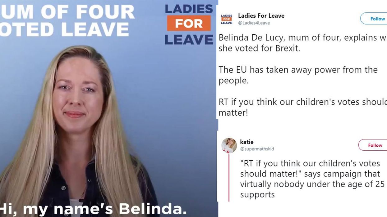 Brexit campaign 'Ladies for Leave' roasted for vowing to 'protect our children's votes'