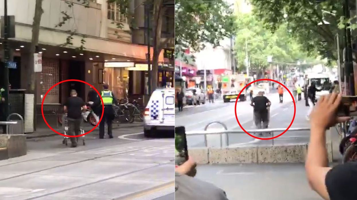 Melbourne terror attack: Man who tried to stop attacker with shopping trolley hailed as a 'hero'