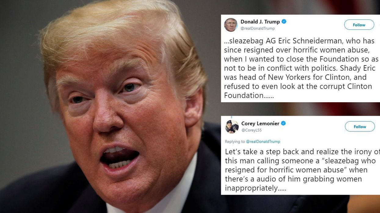 Trump just brought up Eric Schneiderman's 'horrific women abuse' and everyone made the same point