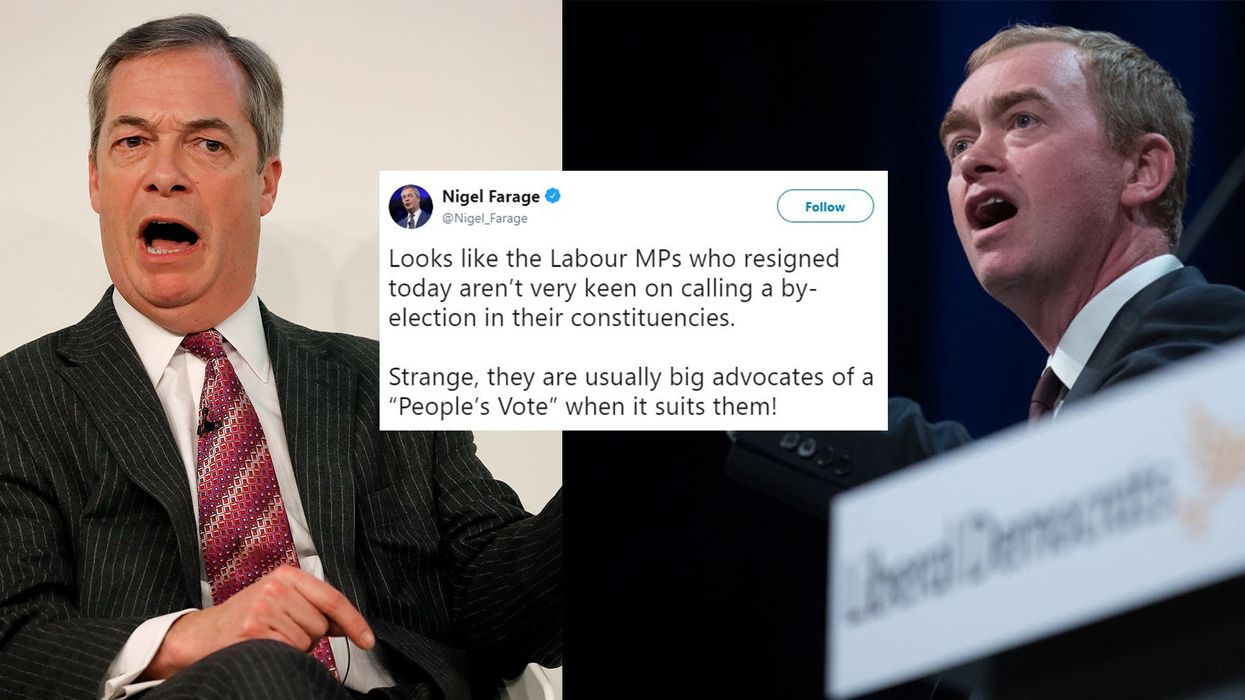 Nigel Farage's complaint about The Independent Group forced Tim Farron to get involved