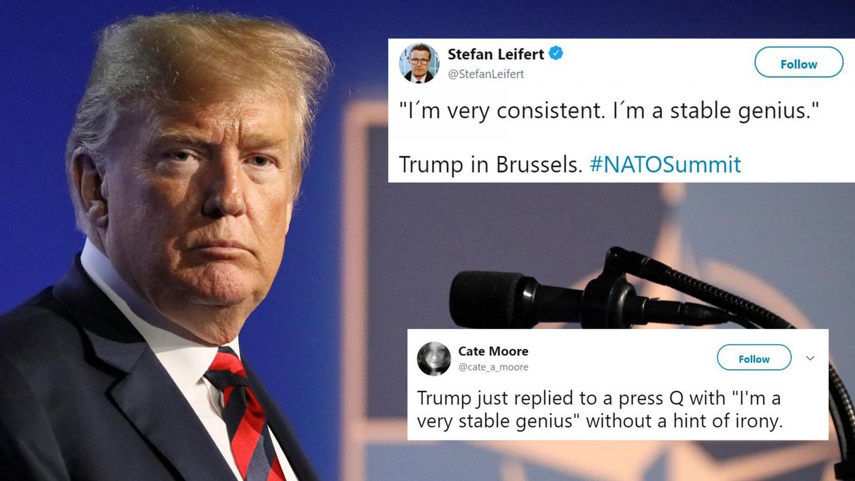 Donald Trump just said he is a 'very stable genius' again and the internet can't take it