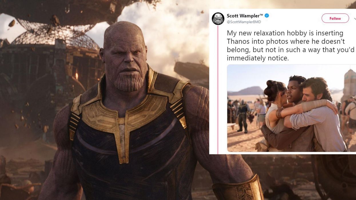 Thanos is being photoshopped into random famous pictures and it's hilarious