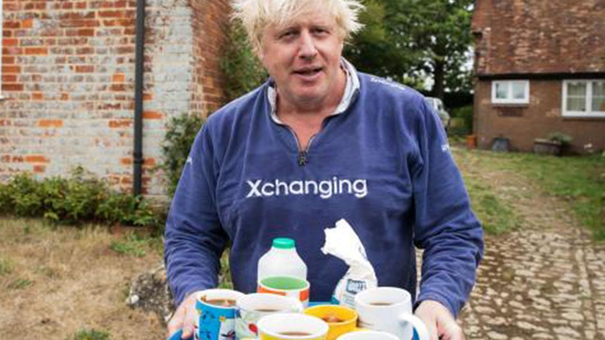 Boris Johnson refused to speak on his burka comments and instead served journalists tea. The internet reacted accordingly