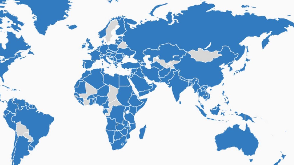 The 22 countries that have never been invaded by Britain, mapped