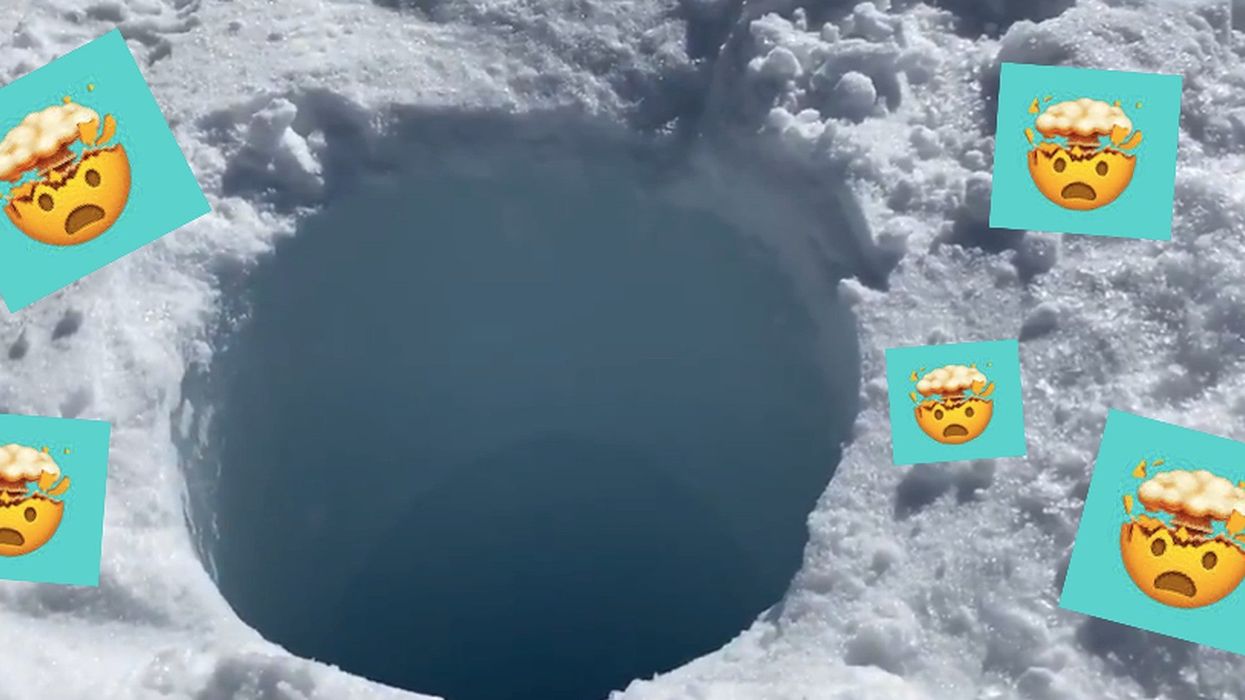 Ice falling down a 450-foot hole sounds just like laser guns and it's freaking people out
