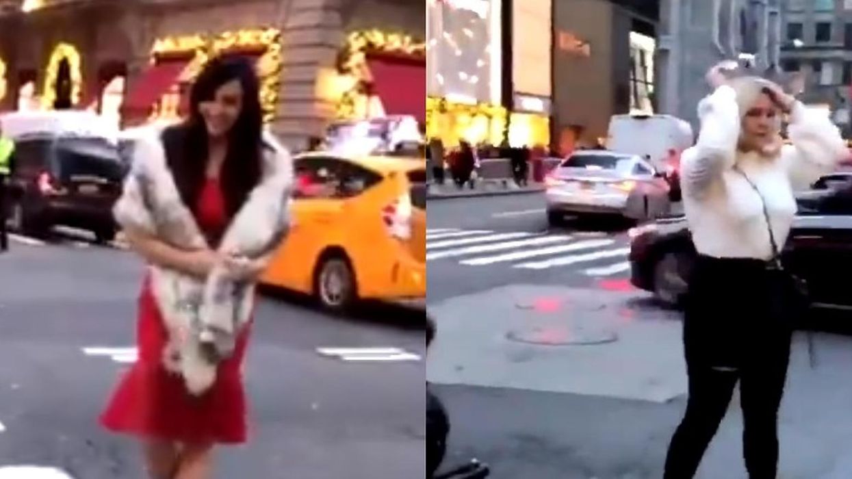 Hilarious video captures influencers trying to get the perfect shot in cold temperatures